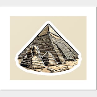 Giza Pyramids Posters and Art